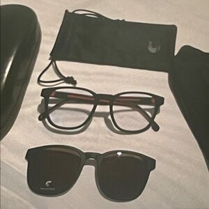 New Carrera Black and Red polarized 2 in 1 Sunglasses